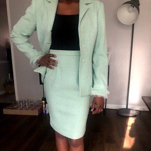 LIKE NEW - Peggy Jennings Teal Skirt Suit